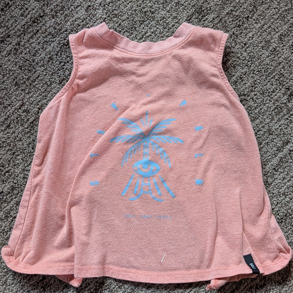 Pink and Blue Graphic Tank Top with Relaxed Fit